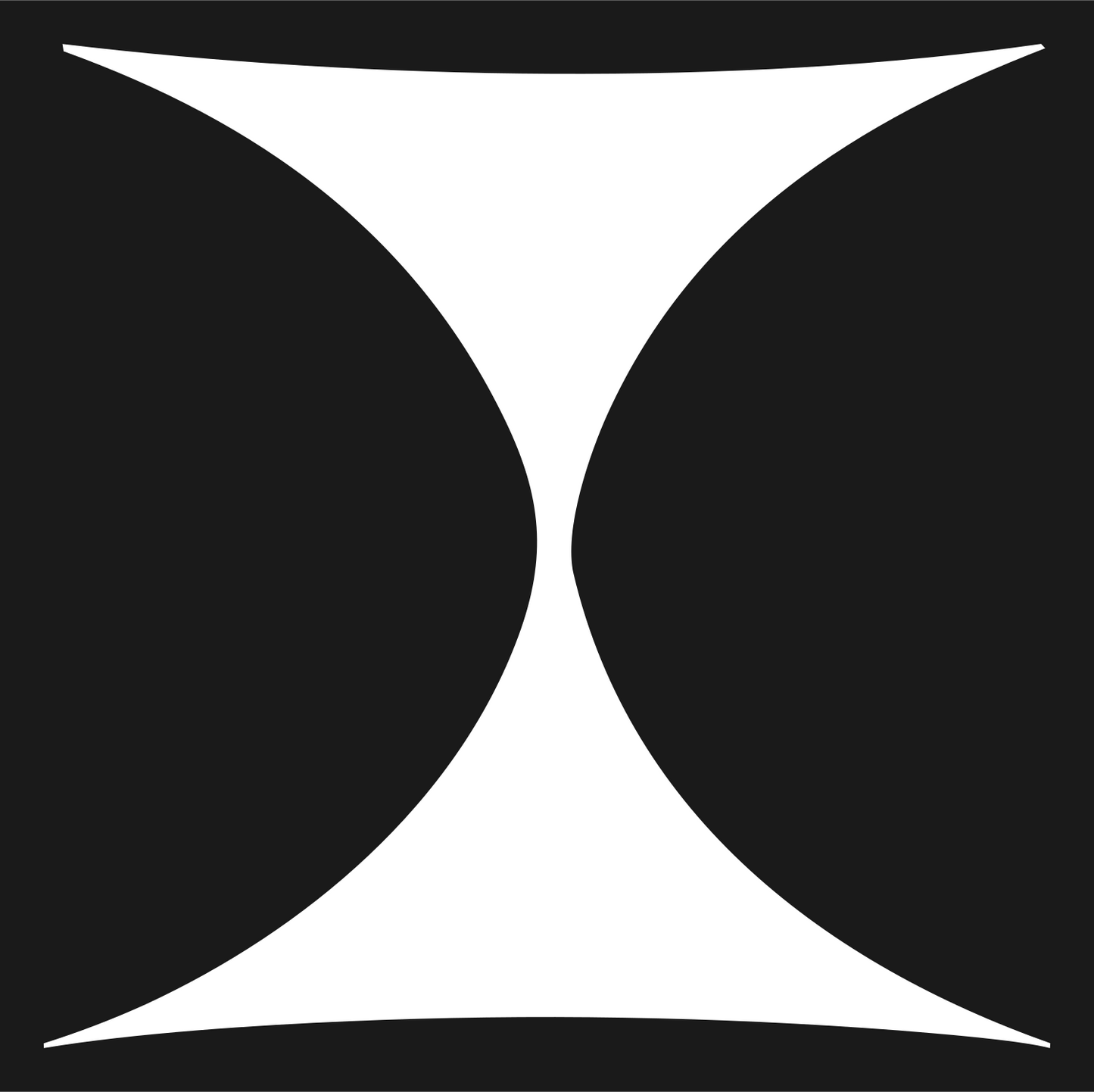 Pinched Hourglass Gemini Icon #1a1a1a/#ffffff