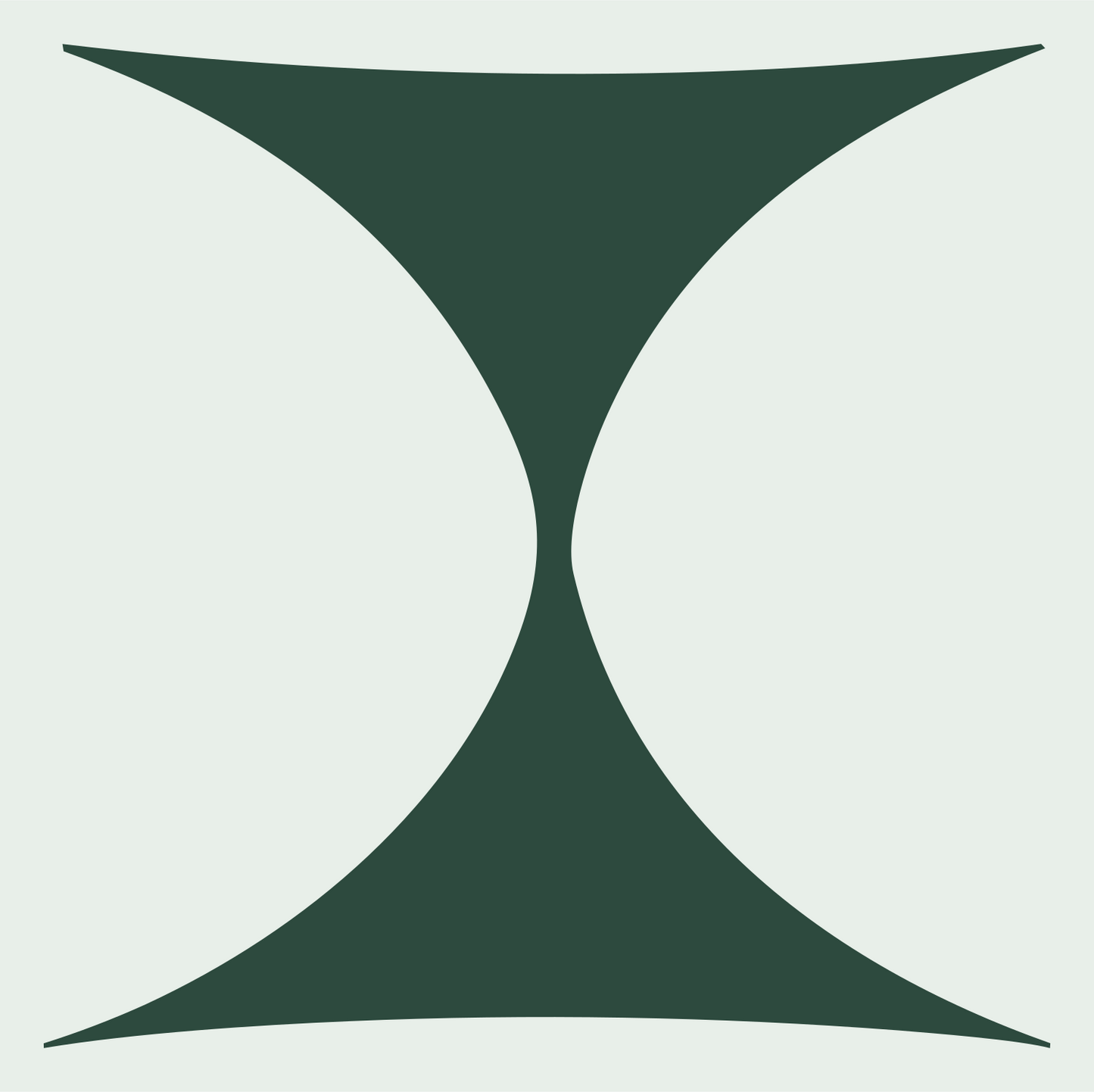 Pinched Hourglass Gemini Icon #e8efe9/#2d4a3e