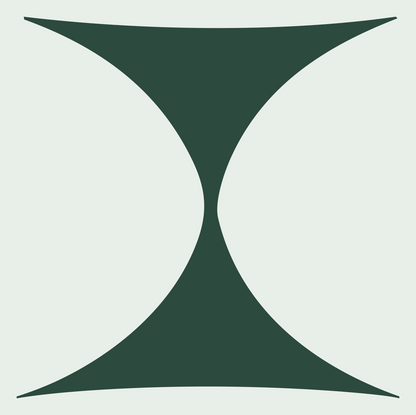 Pinched Hourglass Gemini Icon #e8efe9/#2d4a3e