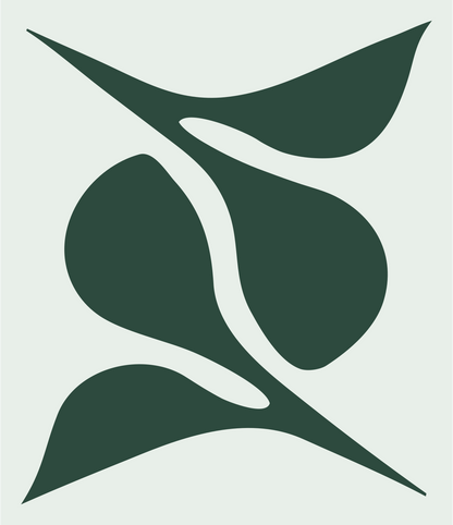 Abstract S-Shape Gemini Icon #e8efe9/#2d4a3e