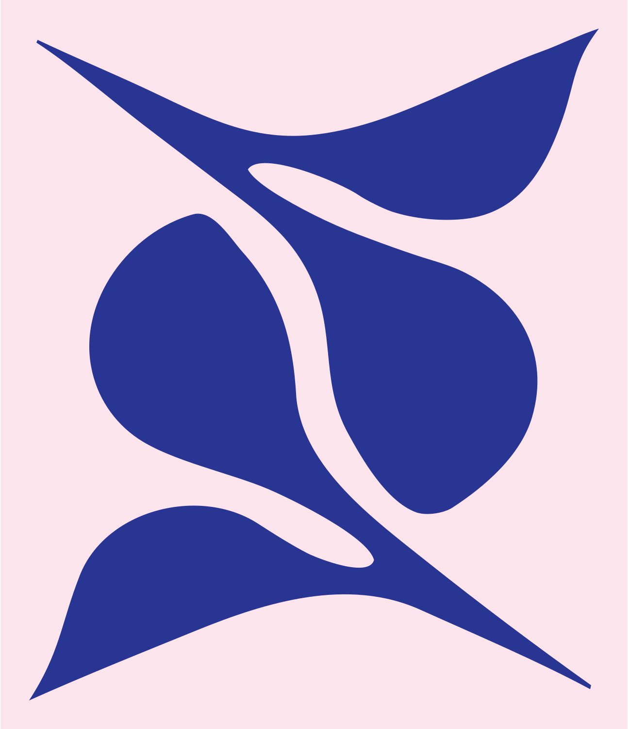 Abstract S-Shape Gemini Icon #fce4ec/#283593