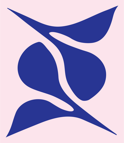 Abstract S-Shape Gemini Icon #fce4ec/#283593