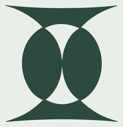 Twin Oval Gemini Crest #e8efe9/#2d4a3e