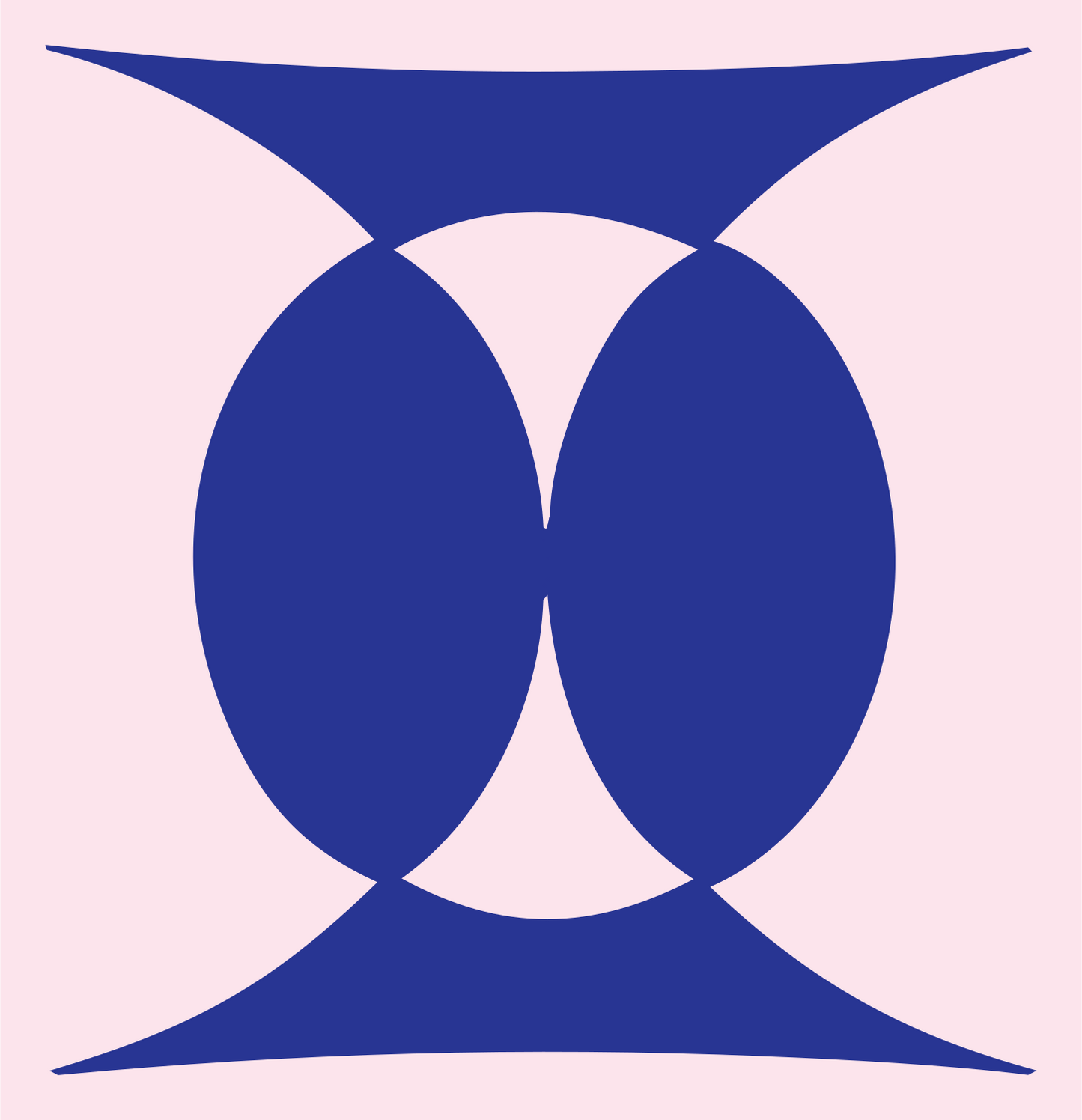Twin Oval Gemini Crest #fce4ec/#283593