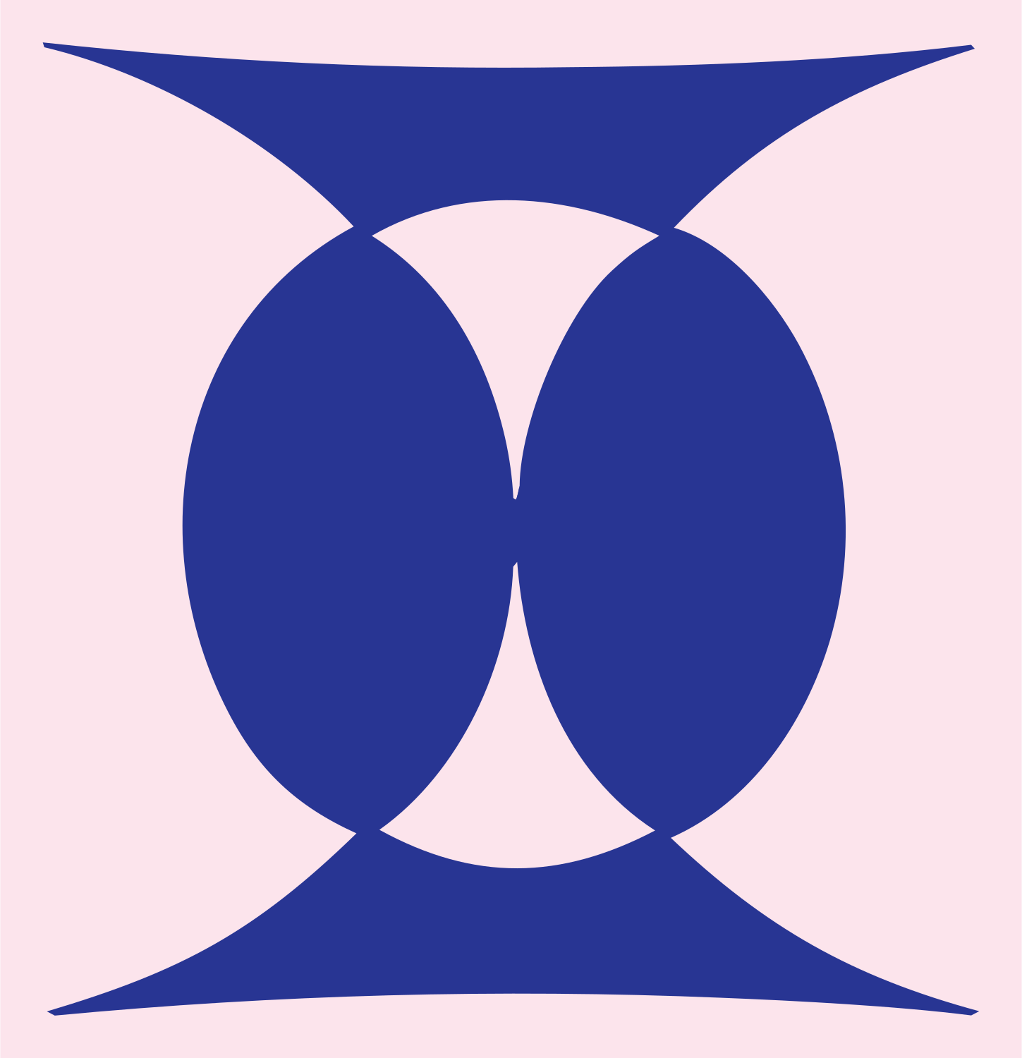 Twin Oval Gemini Crest #fce4ec/#283593