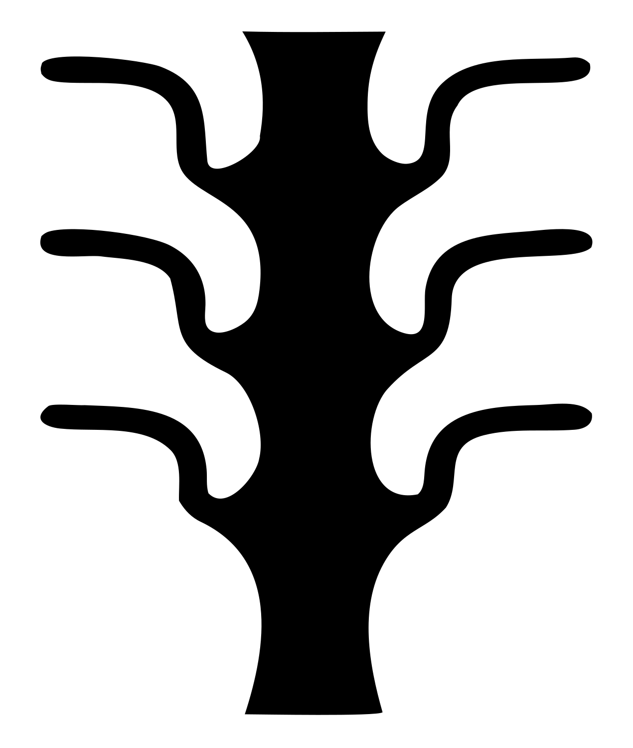 Bare Tree Branches Mark #ffffff/#000000