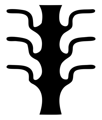 Bare Tree Branches Mark #ffffff/#000000