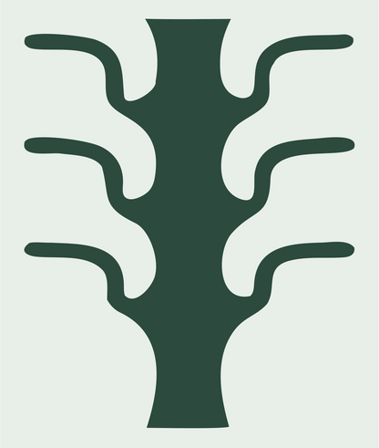 Bare Tree Branches Mark #e8efe9/#2d4a3e