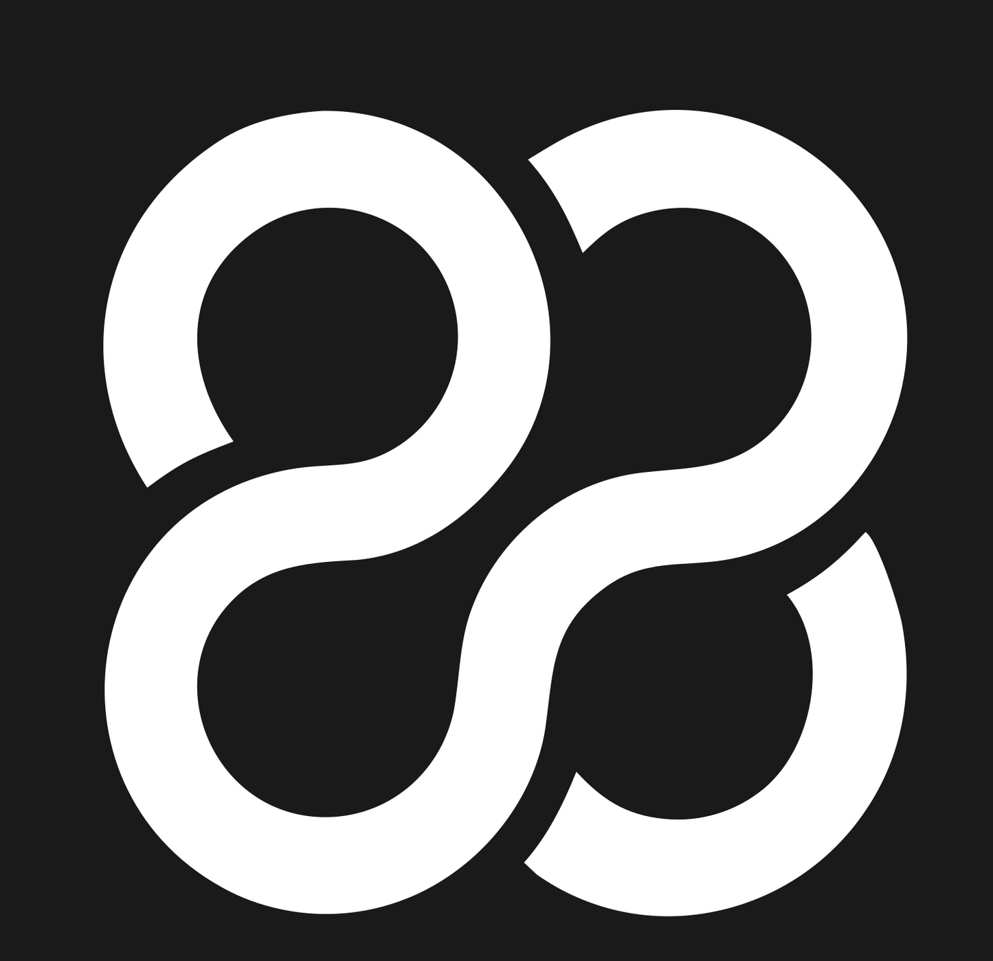 Monoline Spiral Knot Mark #1a1a1a/#ffffff