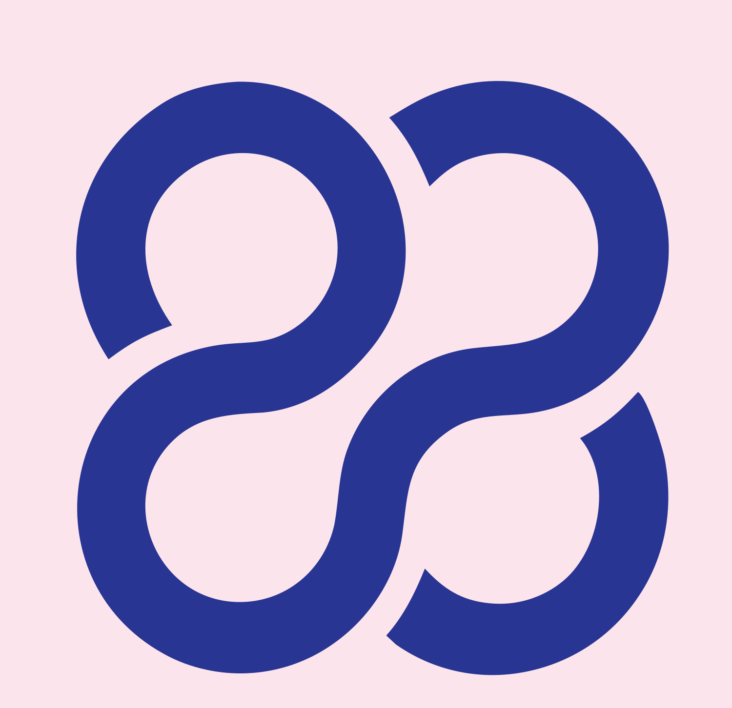 Monoline Spiral Knot Mark #fce4ec/#283593