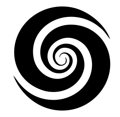Bold Galaxy Spiral Mark #ffffff/#000000