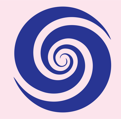 Bold Galaxy Spiral Mark #fce4ec/#283593