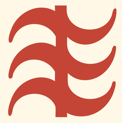 Crescent Branch Tree Logo #fff8e7/#c44536