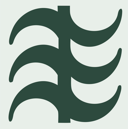 Crescent Branch Tree Logo #e8efe9/#2d4a3e