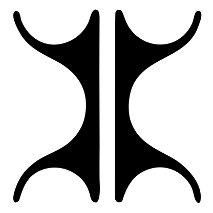 Mirrored Crab Claw Icon #ffffff/#000000