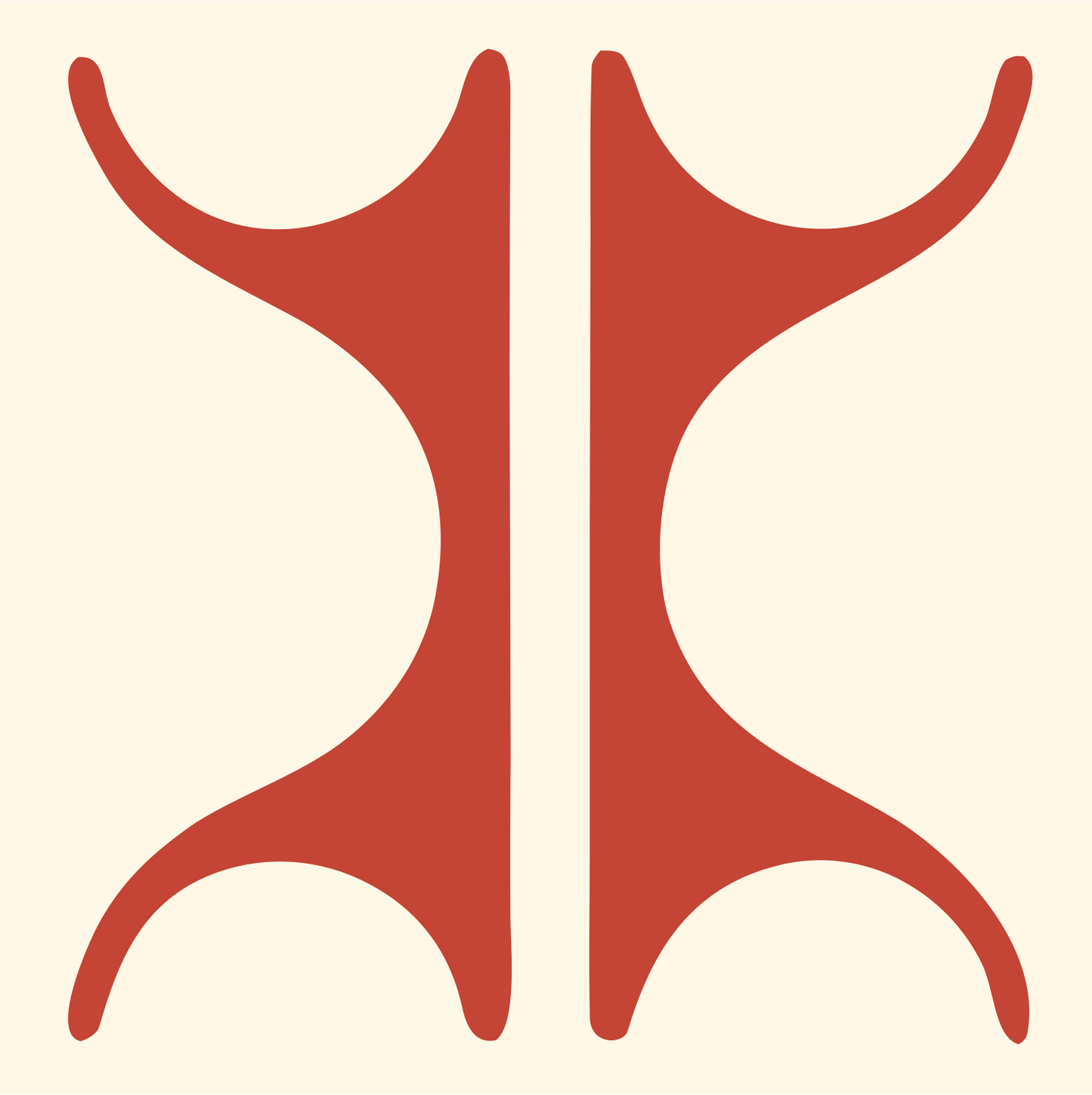 Mirrored Crab Claw Icon #fff8e7/#c44536