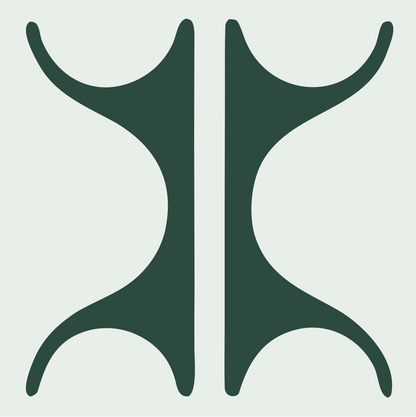 Mirrored Crab Claw Icon #e8efe9/#2d4a3e