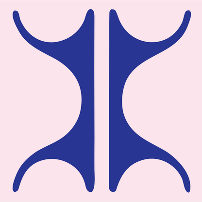 Mirrored Crab Claw Icon #fce4ec/#283593