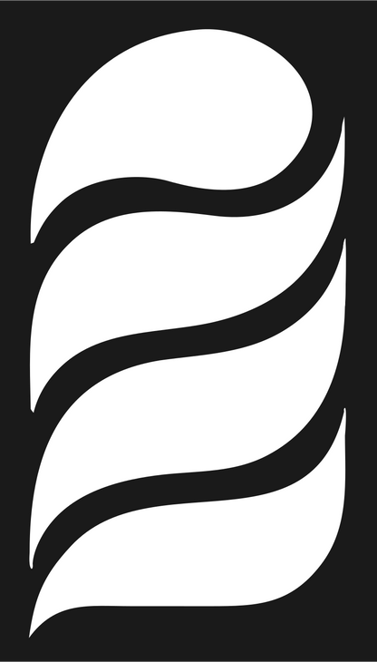 Bold Wave Curl Logo #1a1a1a/#ffffff