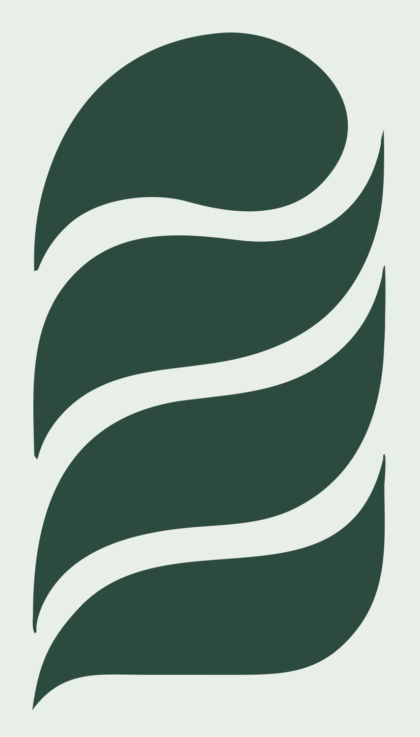 Bold Wave Curl Logo #e8efe9/#2d4a3e