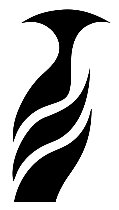 Hand-Drawn Penguin Silhouette Logo #ffffff/#000000
