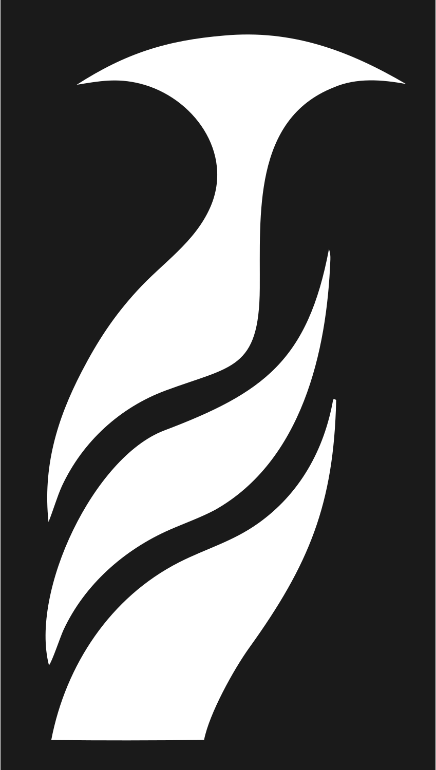 Hand-Drawn Penguin Silhouette Logo #1a1a1a/#ffffff