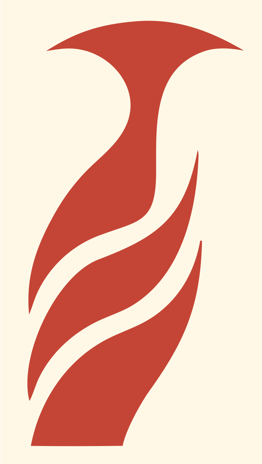 Hand-Drawn Penguin Silhouette Logo #fff8e7/#c44536