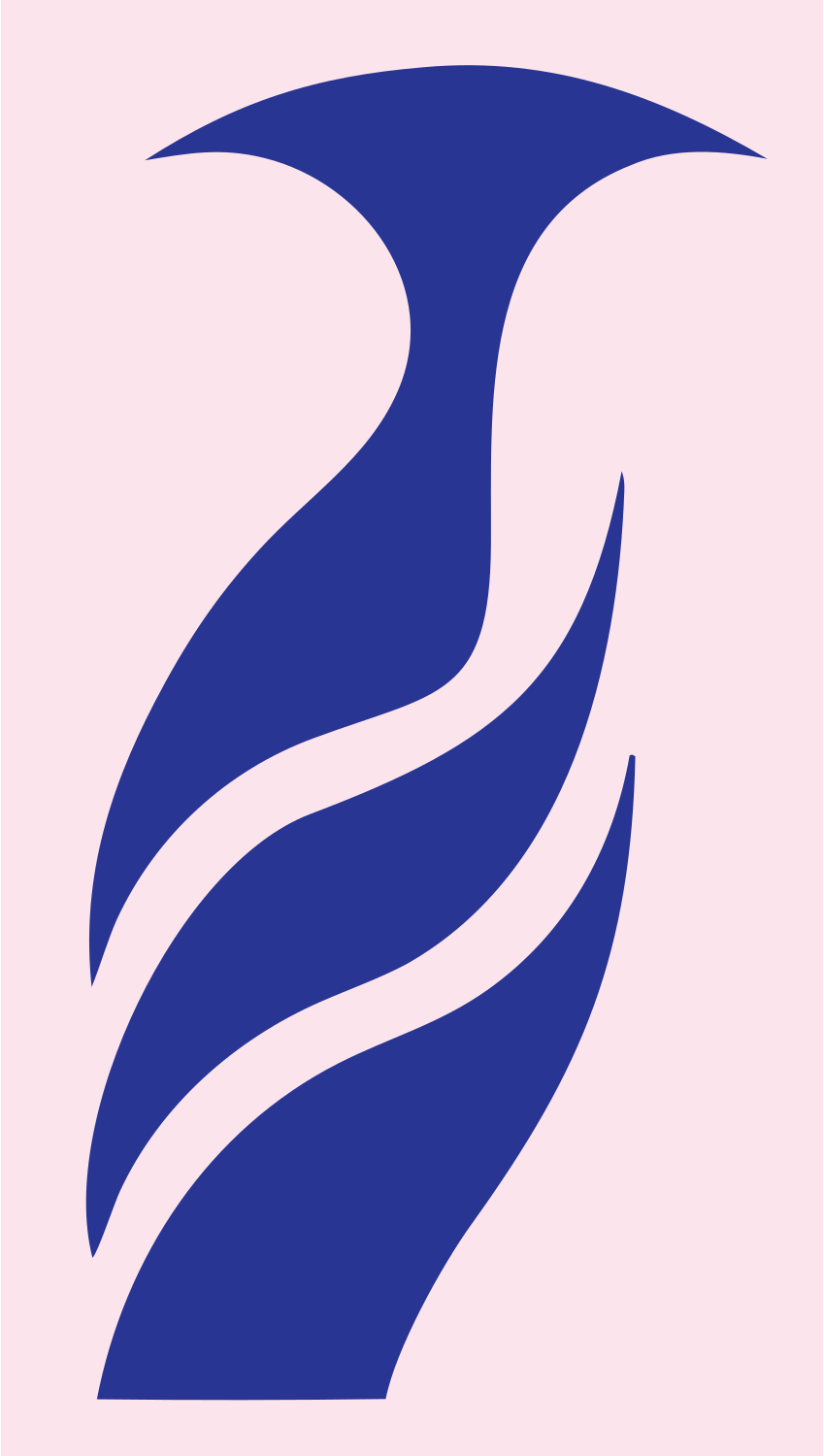 Hand-Drawn Penguin Silhouette Logo #fce4ec/#283593