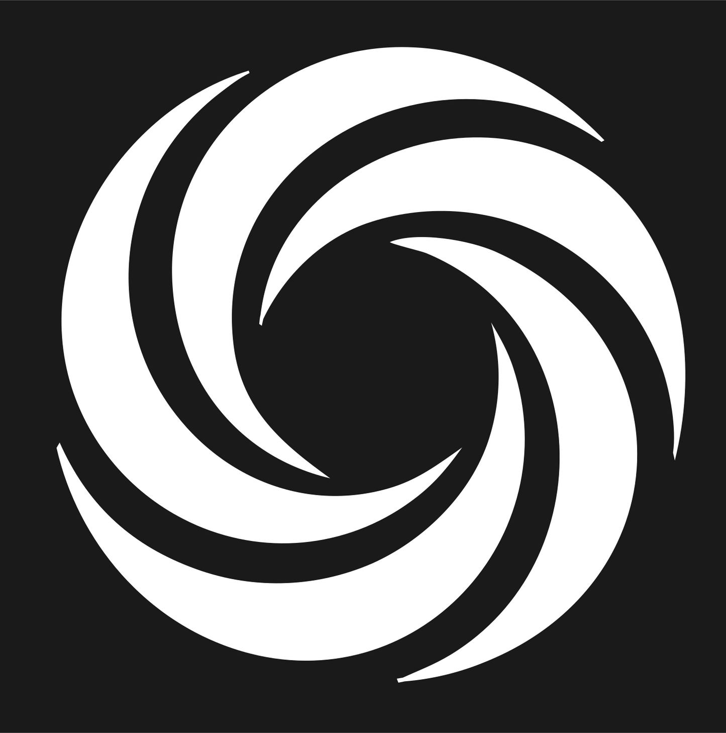 Vortex Swirl Spiral Mark #1a1a1a/#ffffff