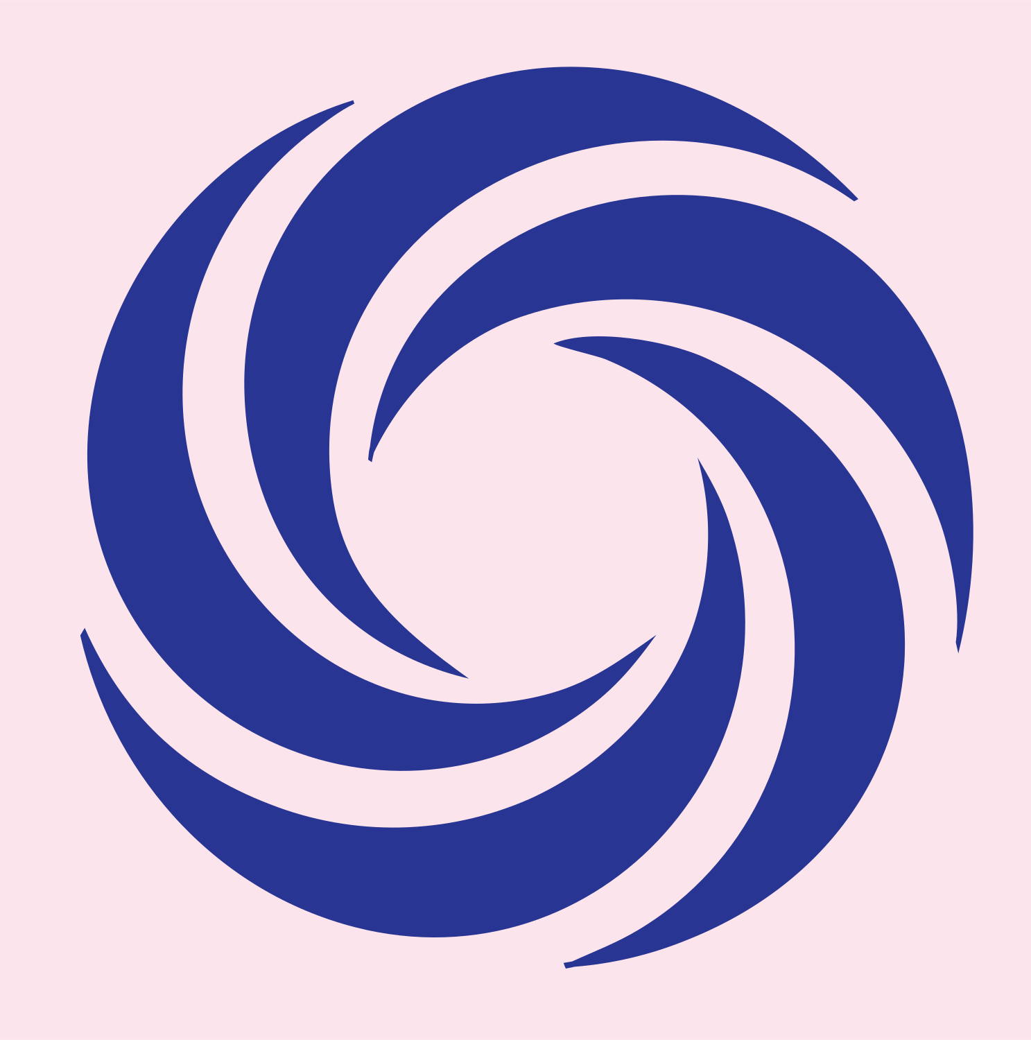 Vortex Swirl Spiral Mark #fce4ec/#283593