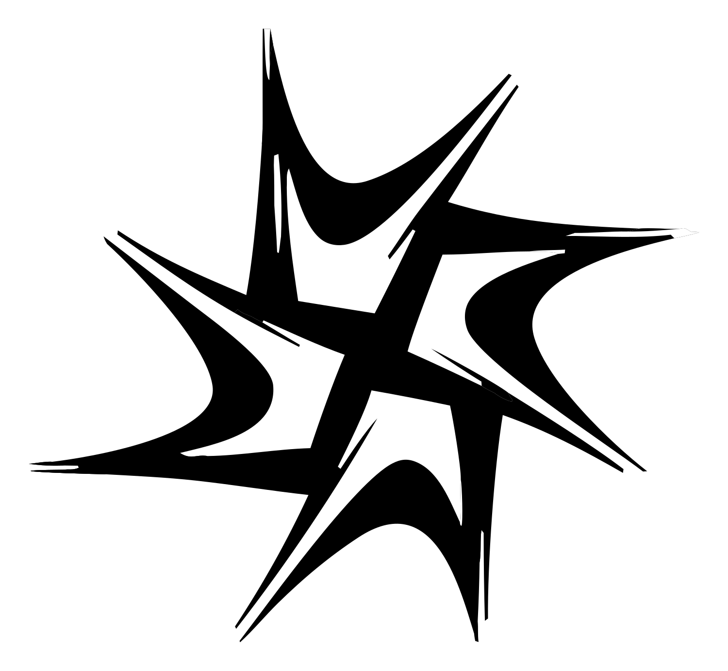 Hand-Drawn Starburst Scratch Mark #ffffff/#000000