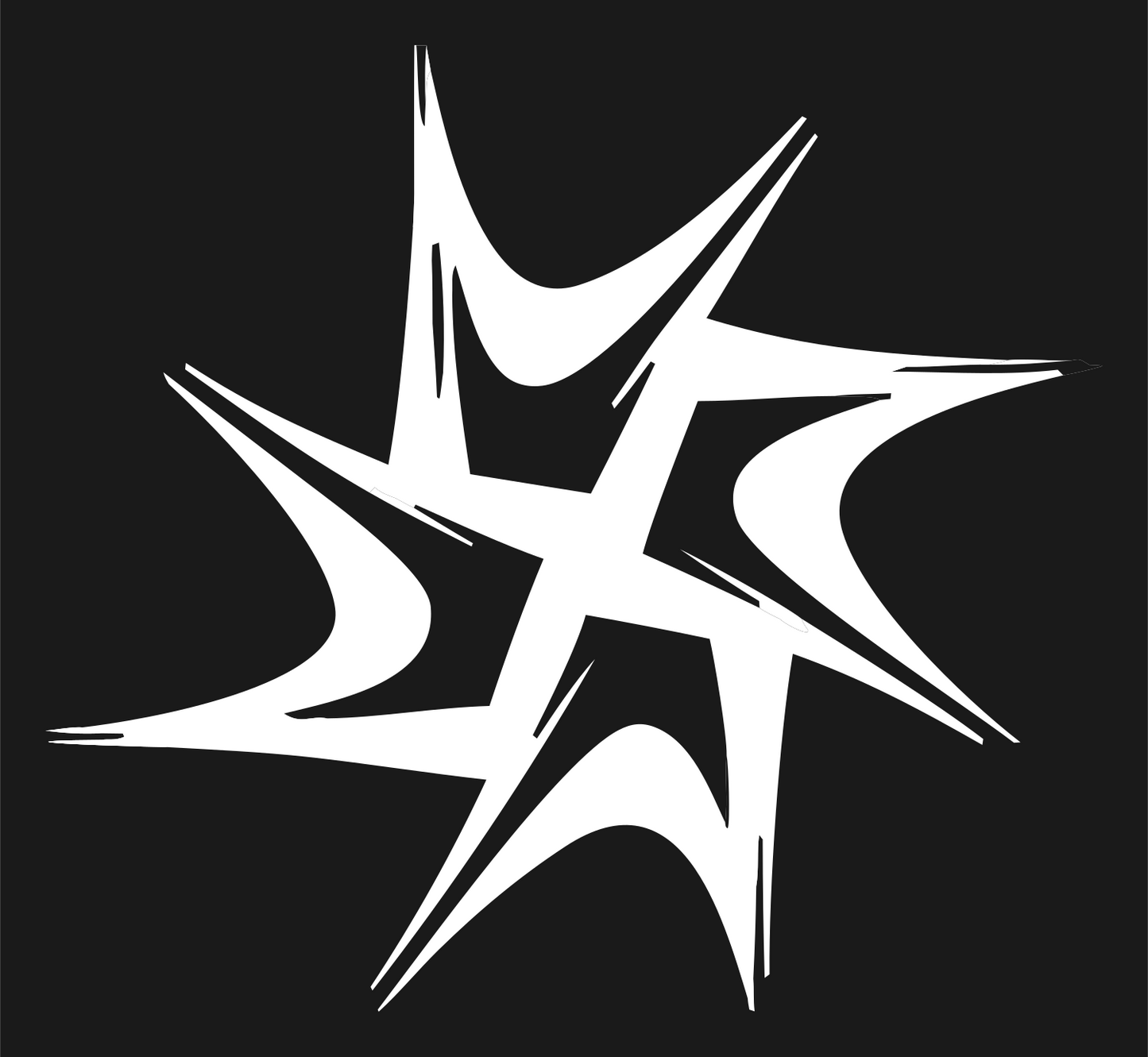Hand-Drawn Starburst Scratch Mark #1a1a1a/#ffffff
