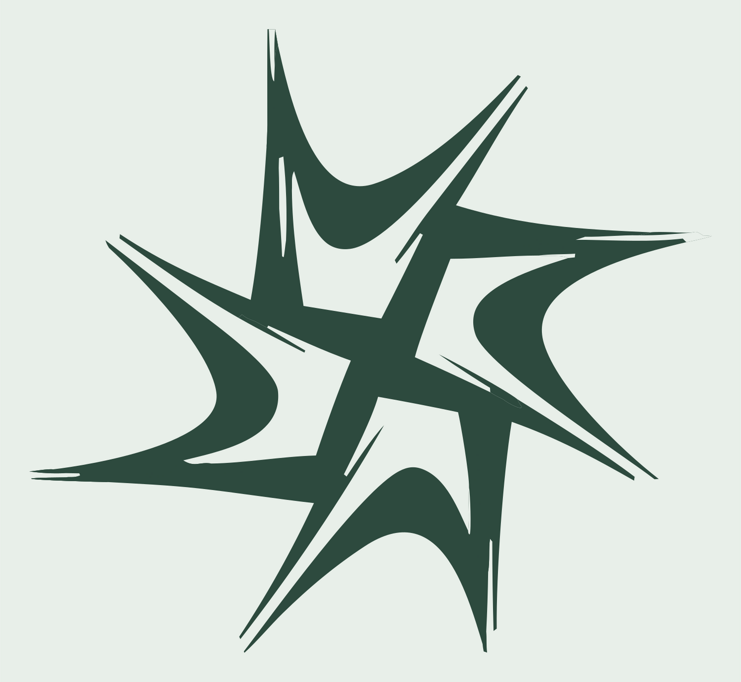 Hand-Drawn Starburst Scratch Mark #e8efe9/#2d4a3e