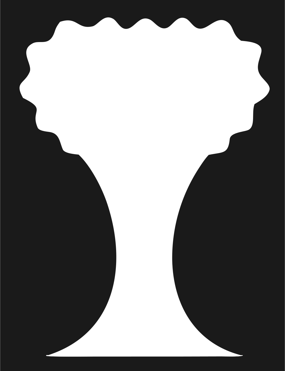 Silhouette Oak Tree Badge #1a1a1a/#ffffff