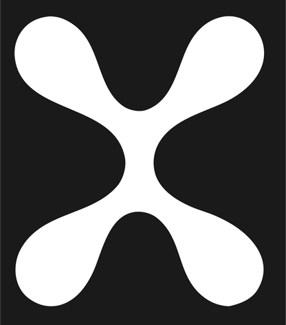 Four-Petal Flower Icon #1a1a1a/#ffffff