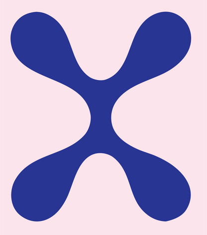 Four-Petal Flower Icon #fce4ec/#283593