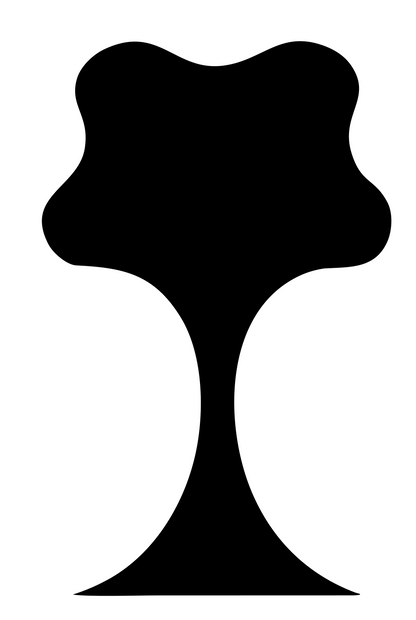 Pictogram Tree Silhouette Logo #ffffff/#000000