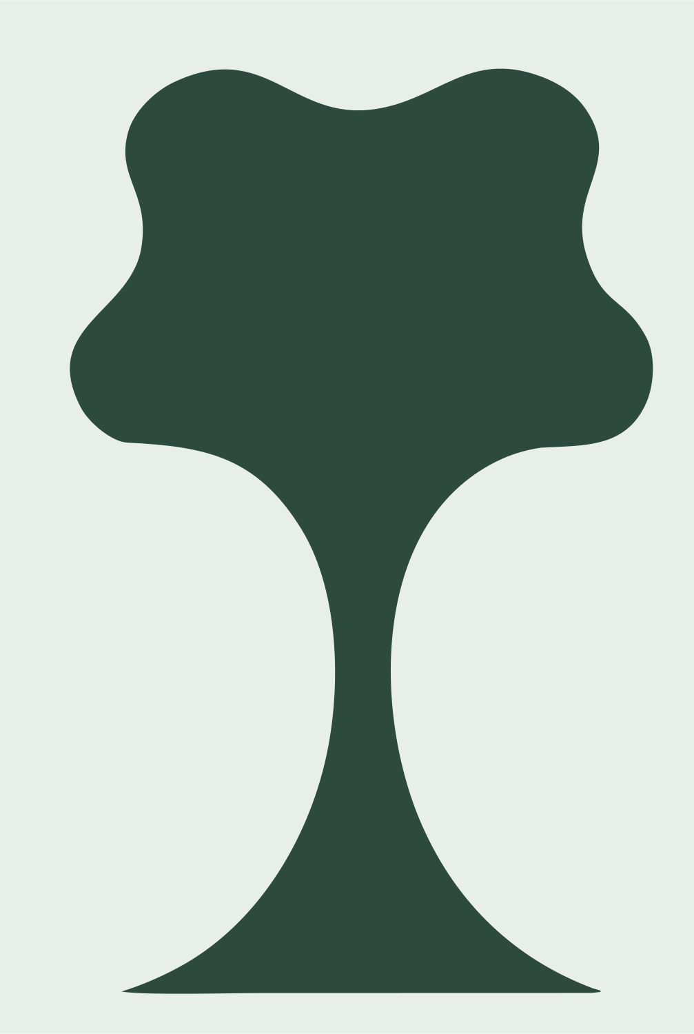 Pictogram Tree Silhouette Logo #e8efe9/#2d4a3e