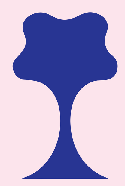 Pictogram Tree Silhouette Logo #fce4ec/#283593