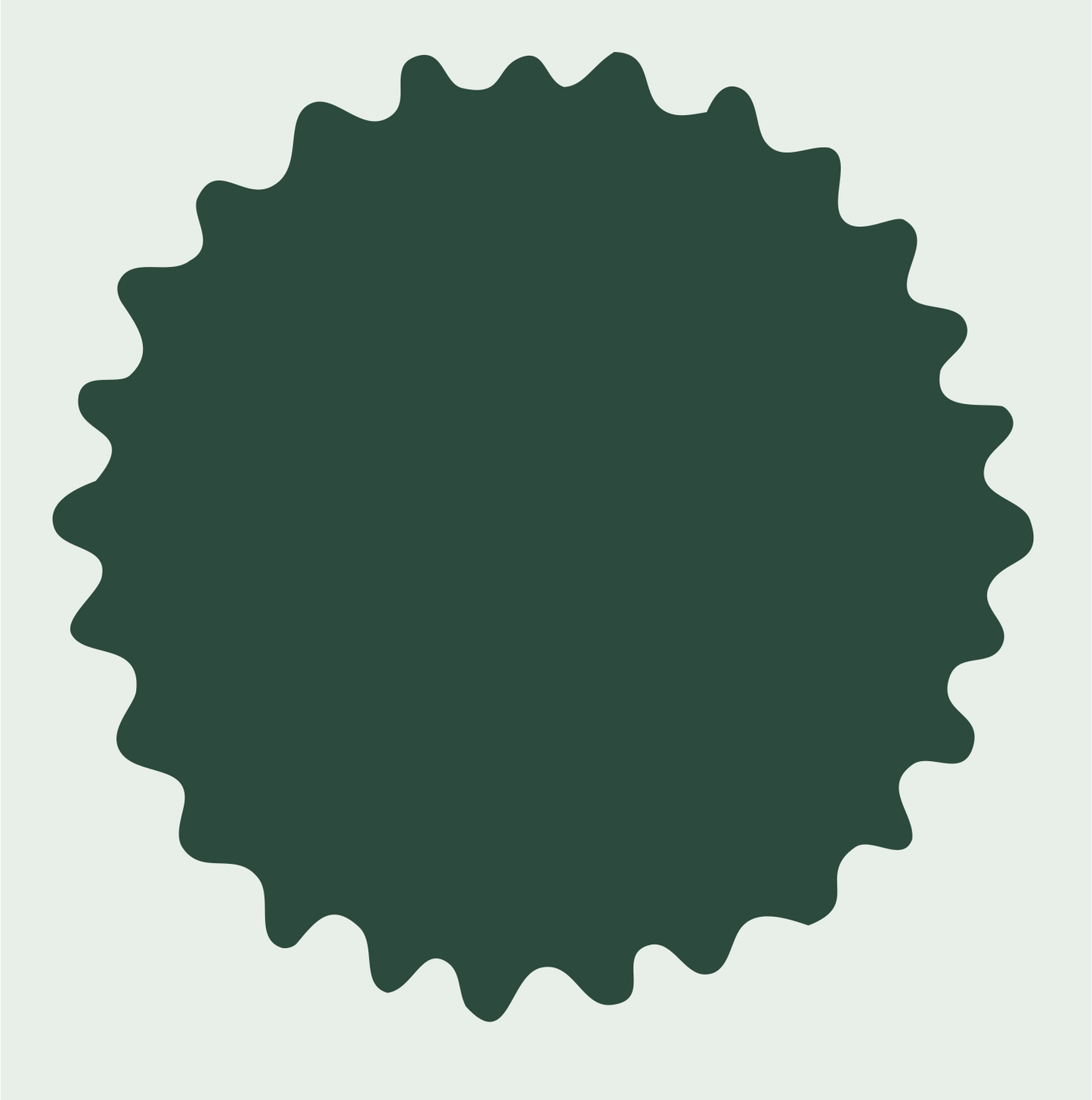 Wavy Starburst Badge #e8efe9/#2d4a3e