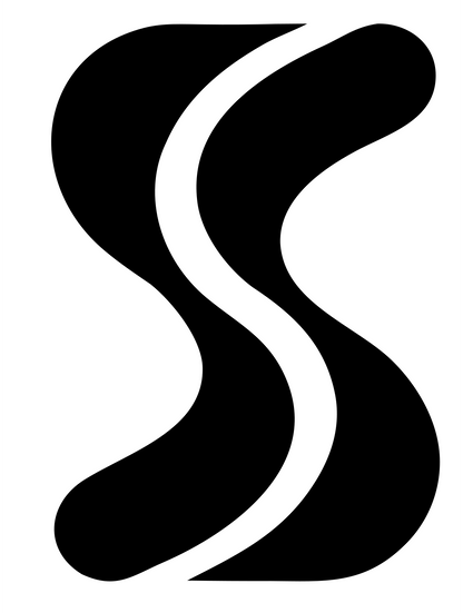 Double S Curve Logo #ffffff/#000000