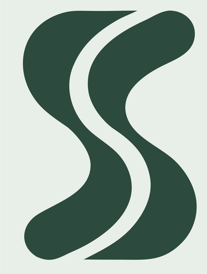 Double S Curve Logo #e8efe9/#2d4a3e