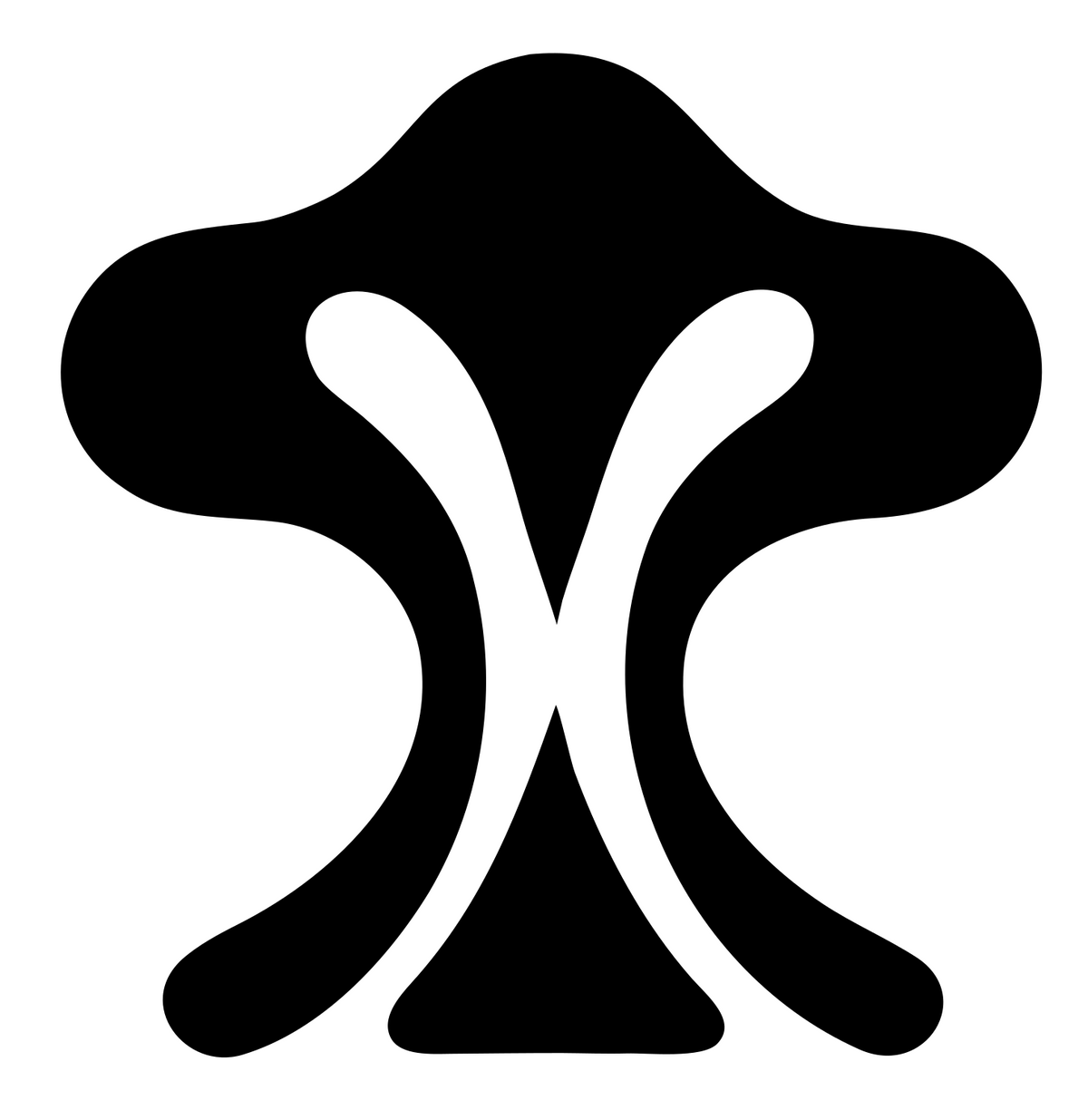 Pictogram Mushroom Cloud Mark #ffffff/#000000