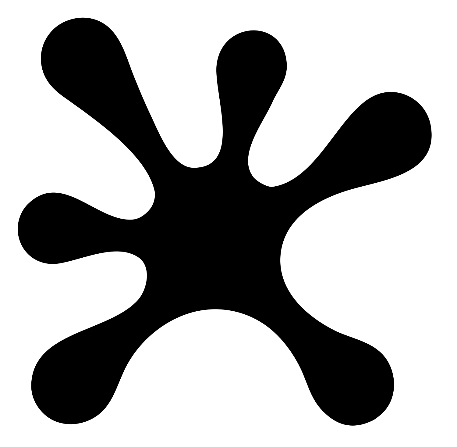 Ink Splat Cancer Mark #ffffff/#000000