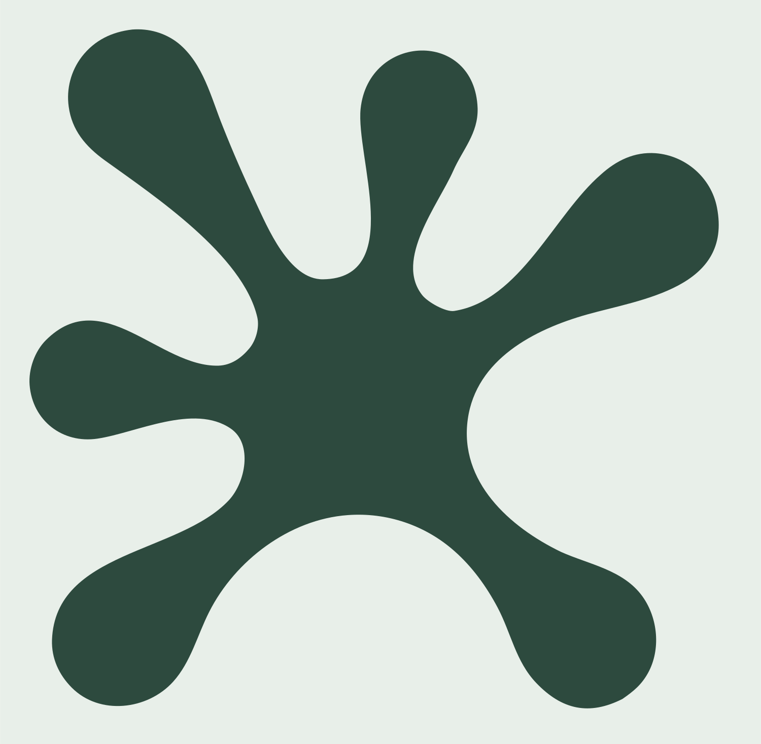 Ink Splat Cancer Mark #e8efe9/#2d4a3e