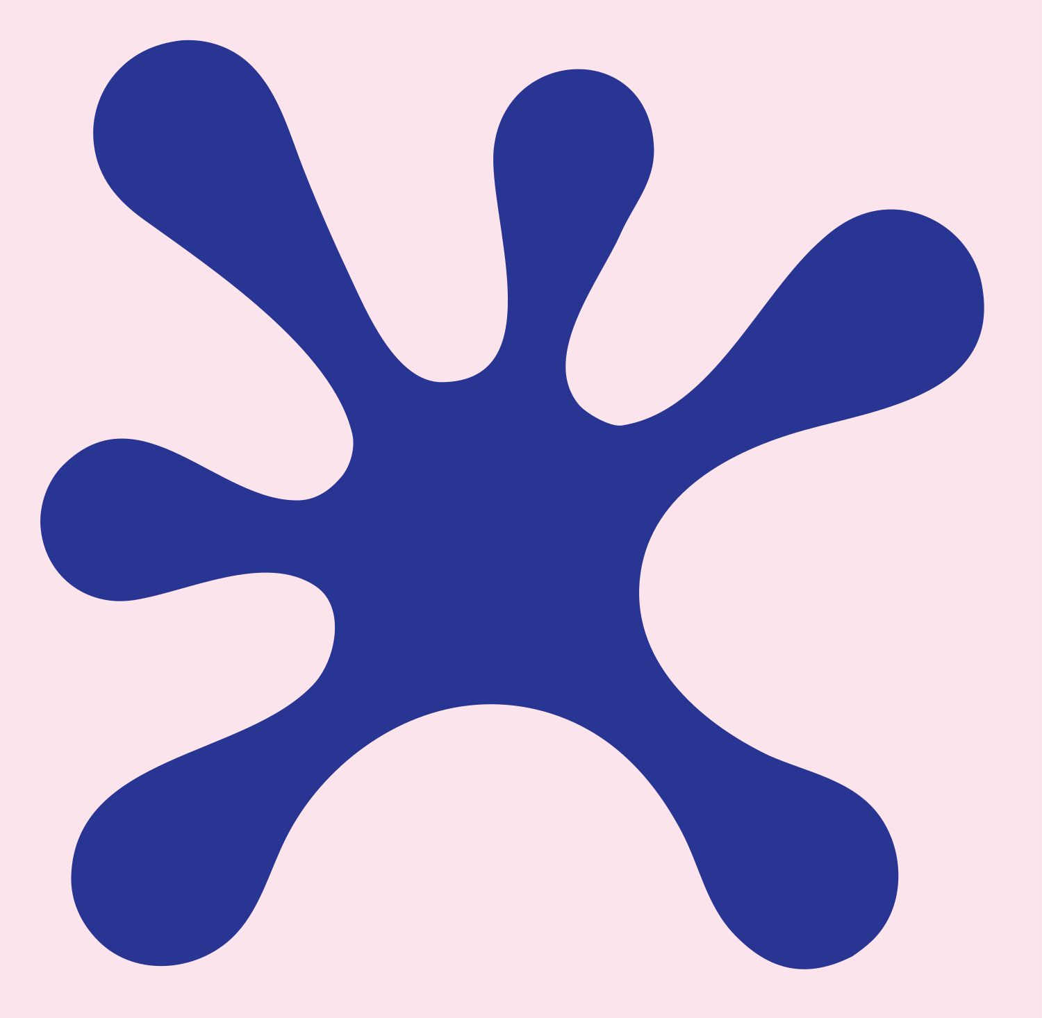 Ink Splat Cancer Mark #fce4ec/#283593