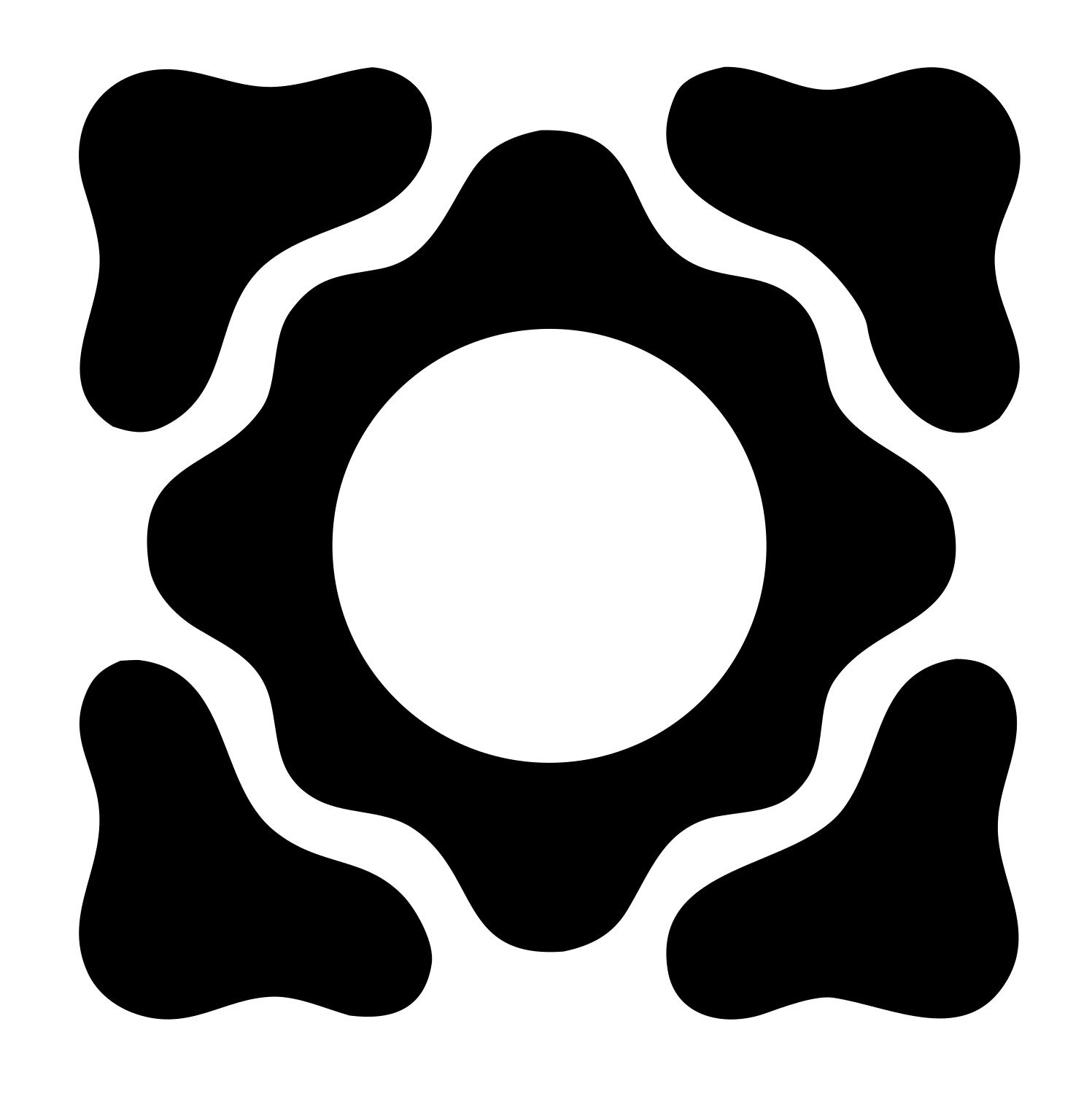 Negative Space Gear Crest #ffffff/#000000