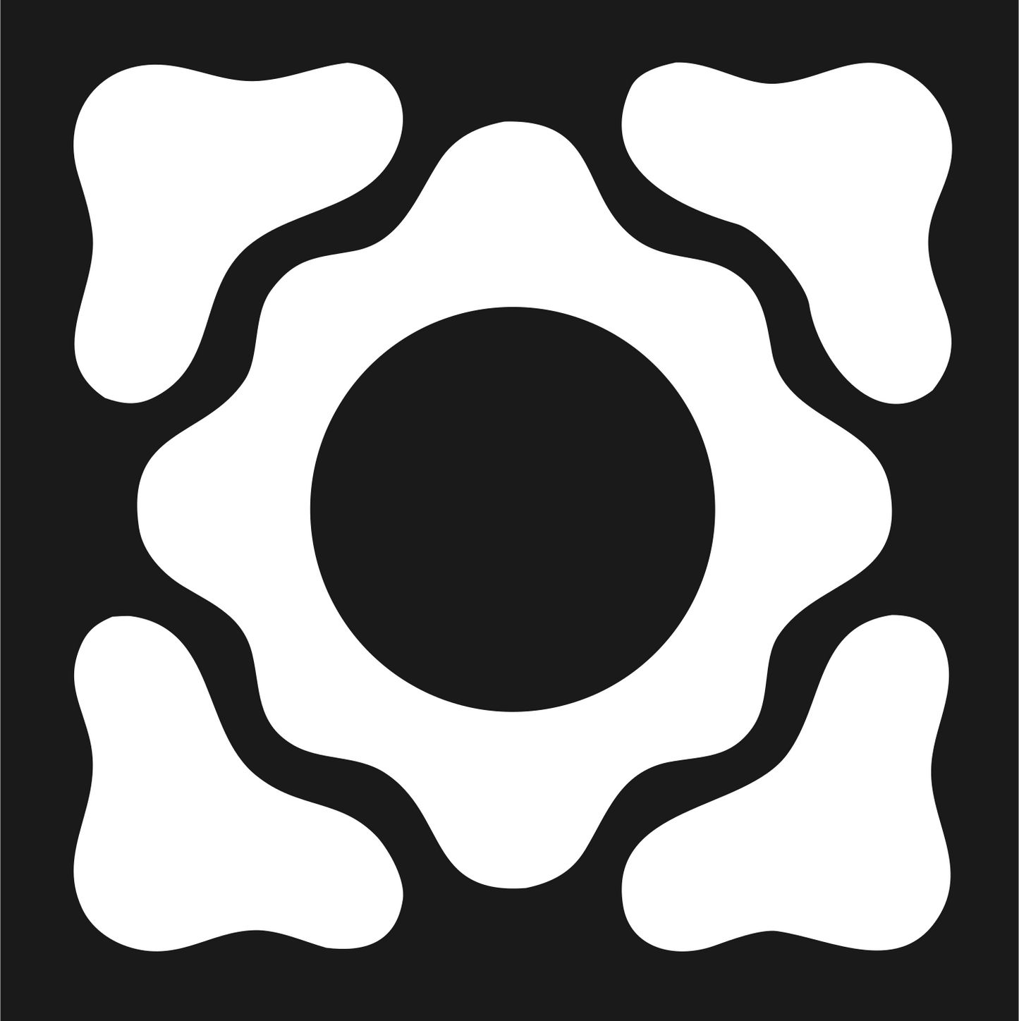 Negative Space Gear Crest #1a1a1a/#ffffff