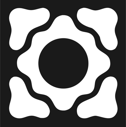 Negative Space Gear Crest #1a1a1a/#ffffff