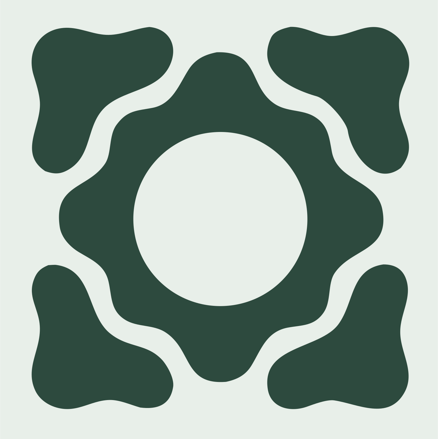 Negative Space Gear Crest #e8efe9/#2d4a3e